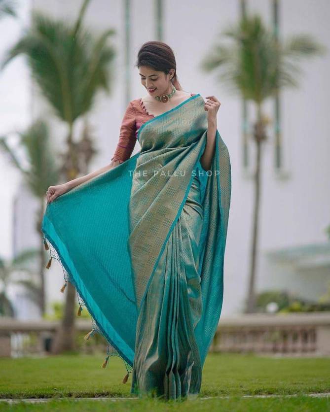 Designer Lichi Silk Sarees