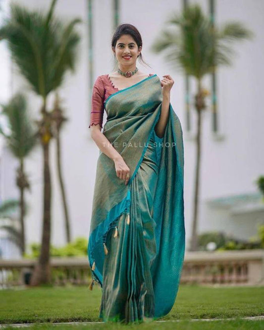 Designer Lichi Silk Sarees
