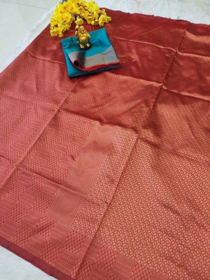 Designer Lichi Silk Sarees