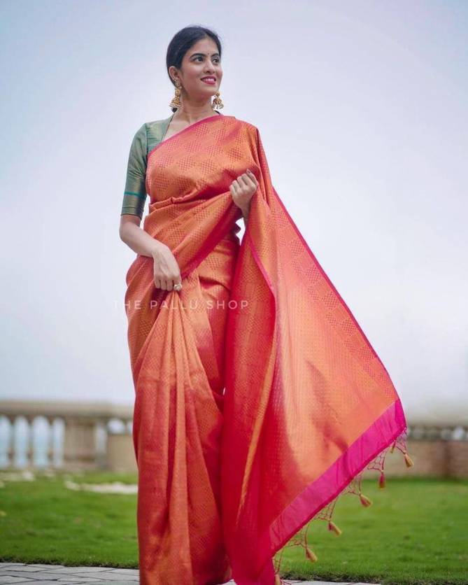 Designer Lichi Silk Sarees