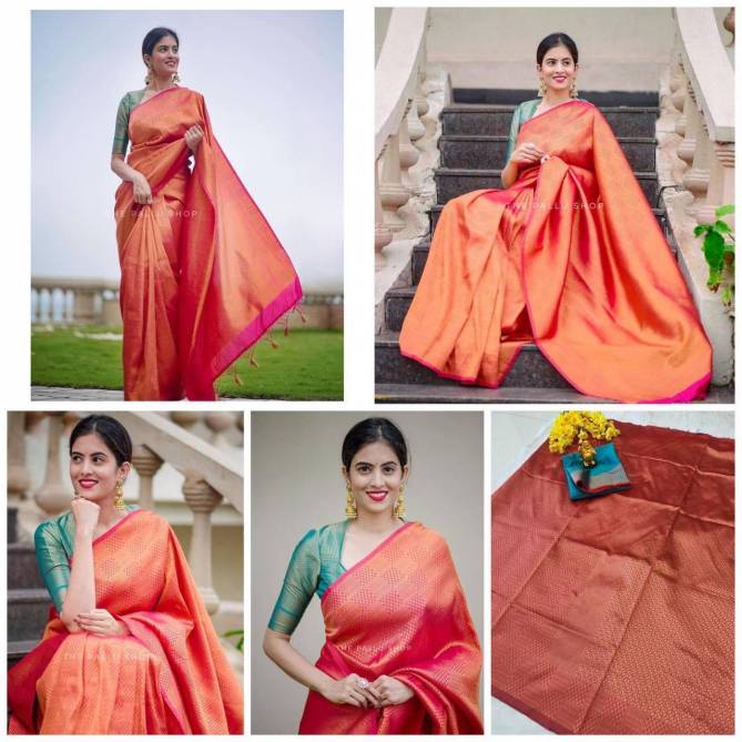 Designer Lichi Silk Sarees