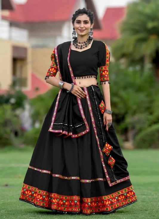 Aawiya 7067 Colour Pure Cotton Navratri Lehenga Choli