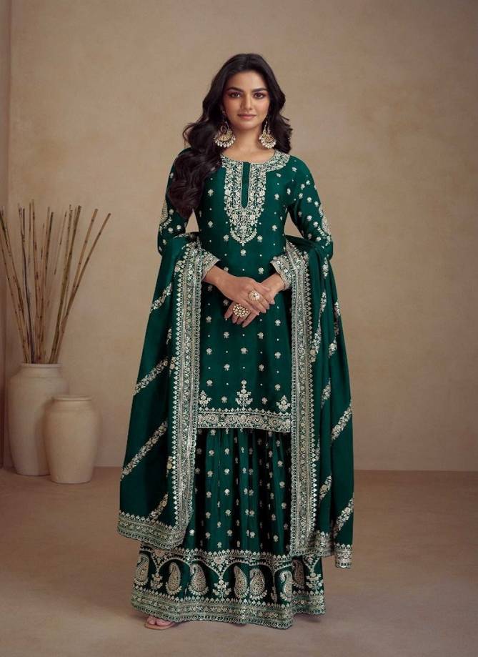 Sadaf By Gulkayra Real Chinon Plazoo Readymade Suits