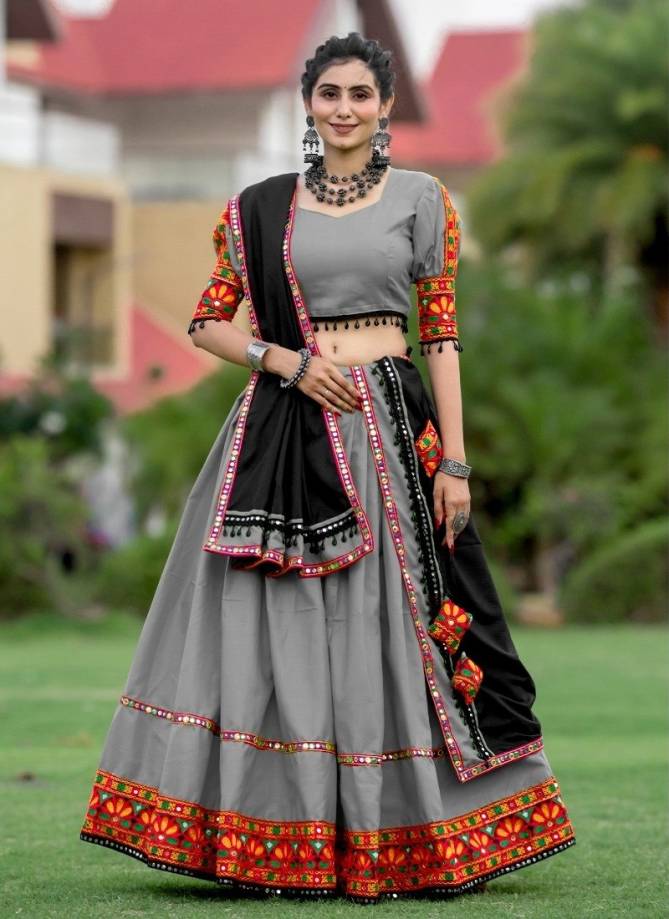 Aawiya 7067 Colour Pure Cotton Navratri Lehenga Choli