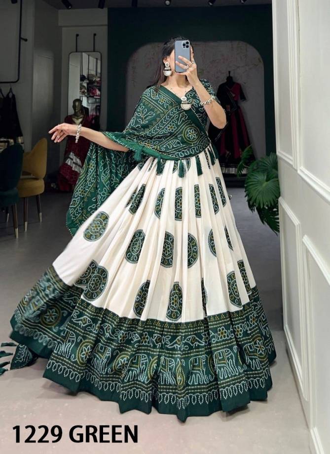 Tussar Silk Printed Lehenga Choli