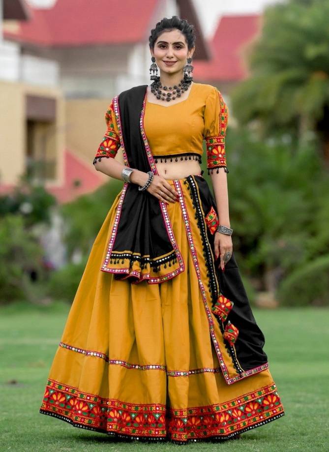 Aawiya 7067 Colour Pure Cotton Navratri Lehenga Choli