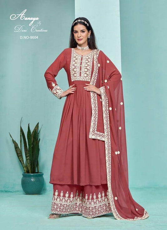 Aanaya By Twisha Designer Faux Georgette Sharara Suit