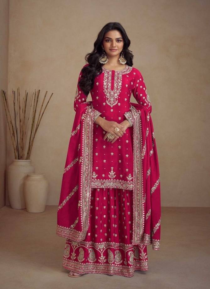 Sadaf By Gulkayra Real Chinon Plazoo Readymade Suits