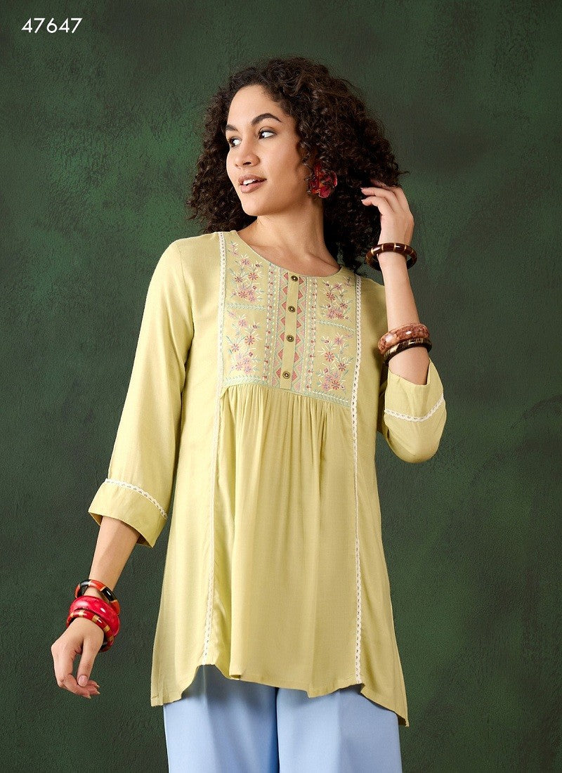 Sky Blue color Kiara By Mahotsav Embroidery Rayon