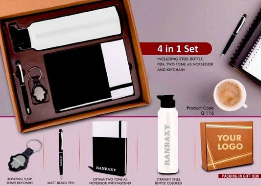 GRAY STAINLESS STEEL COPORATE GIFT OF 4 SET